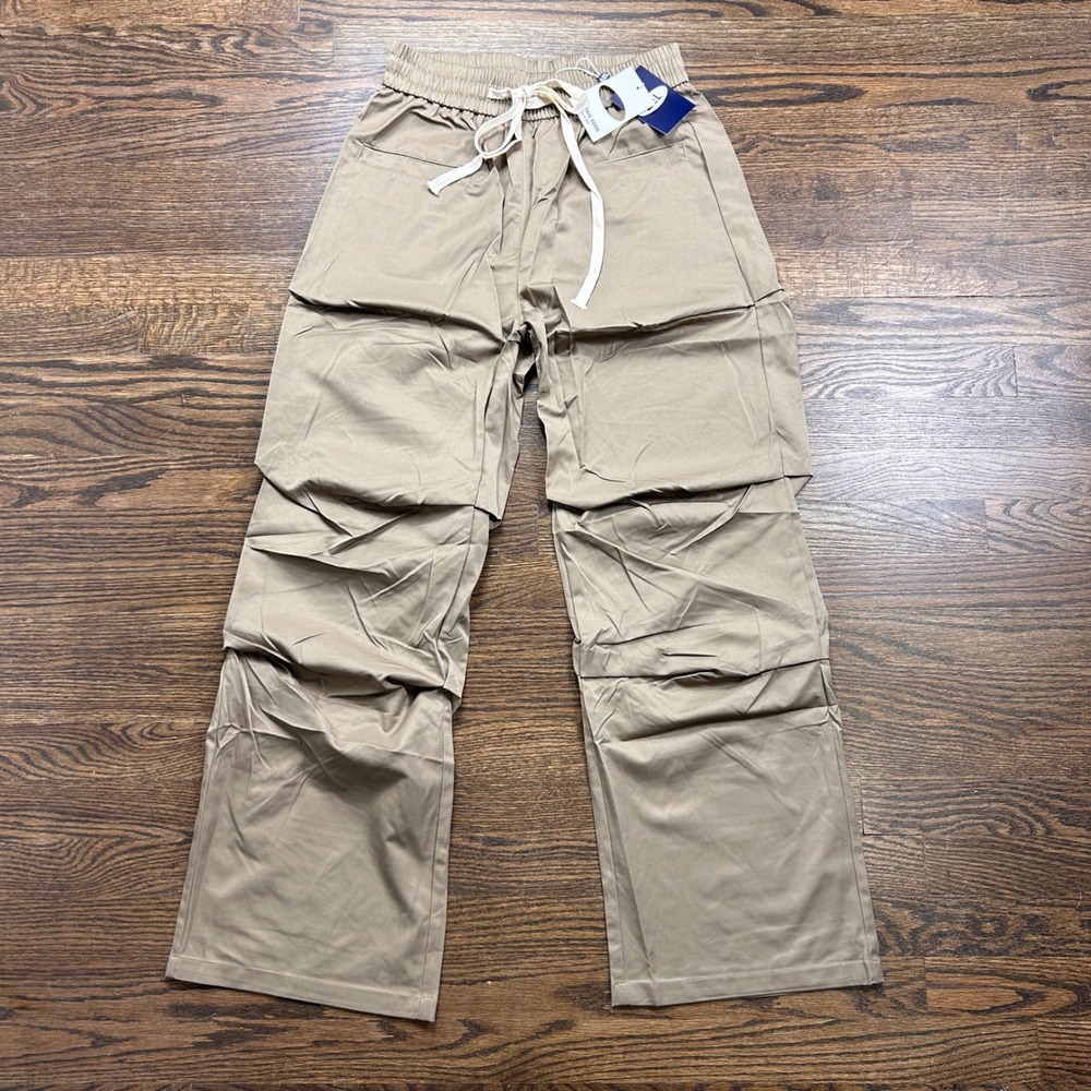 Aelfric Eden Baggy Pants Mens XS Khaki Tan Wide Leg Drawstring NWT